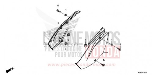 COUVERCLE LATERAL (CRF125F/FB K) CRF125FBK de 2019